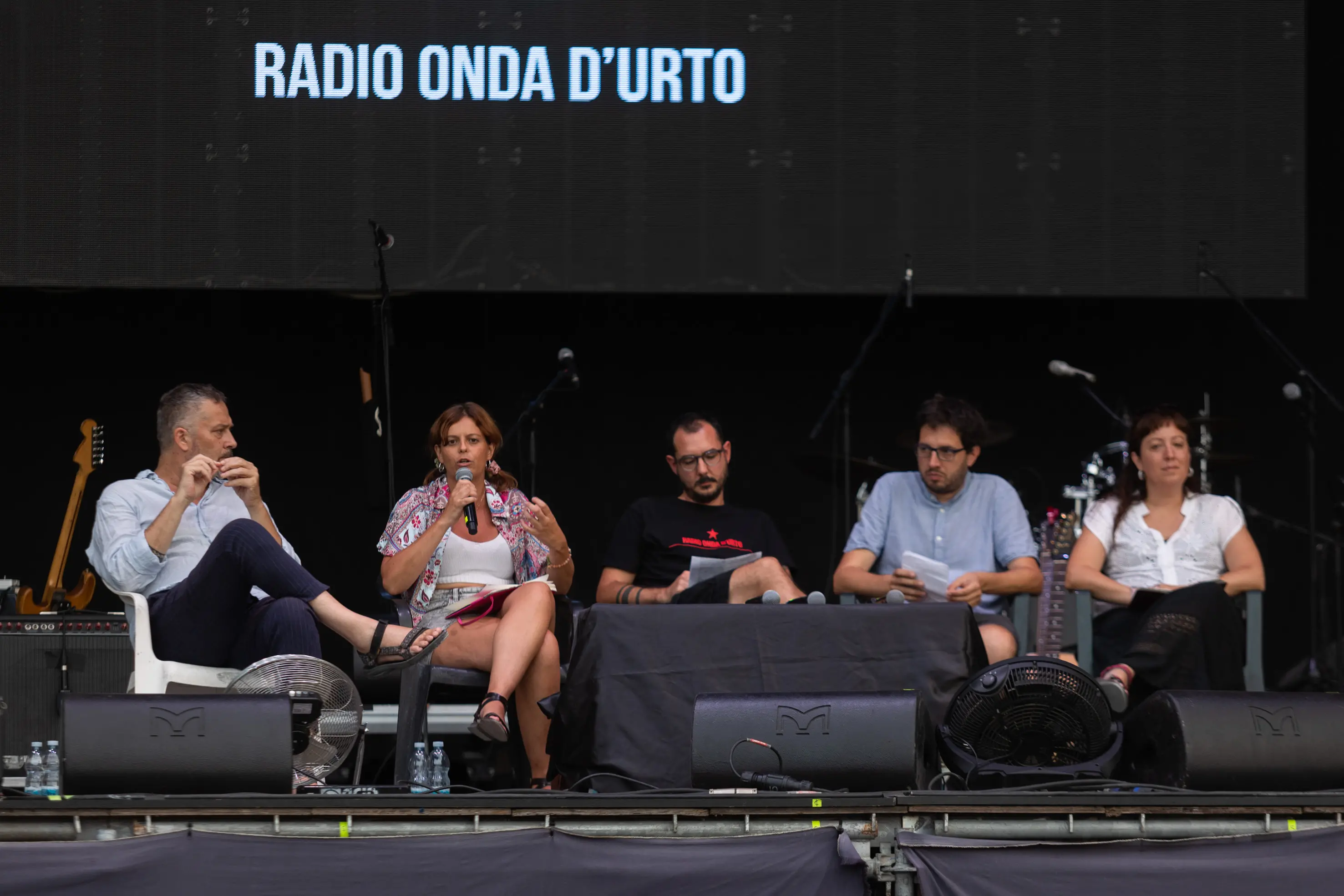 FESTA DI RADIO ONDA D'URTO ILARIA SALIS  NELLA FOTO ILARIA SALIS - DANA LAURIOLA - ALESSANDRO METZ   17-08-2025 marazzani@newreporter