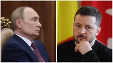 Putin e Zelensky - Foto Ansa © www.giornaledibrescia.it