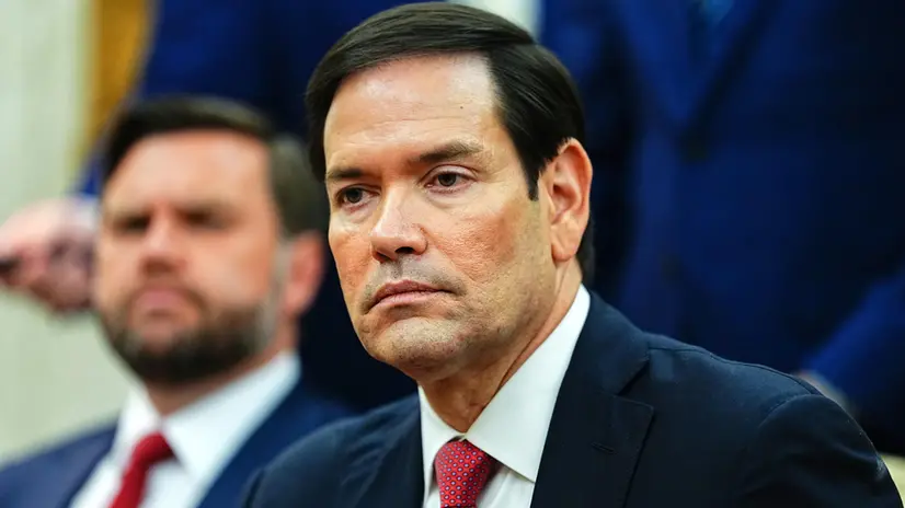 epa12308626 United States Secretary of State Marco Rubio looks on as US President Donald J Trump meets President of Ukraine Volodymyr Zelensky in the Oval Office of the White House in Washington, DC, USA, 18 August 2025. European Leaders are at the White House in support of President Zelenskyy following President Trump’s meeting with President Vladimir Putin of Russia in Anchorage, Alaska, USA, on August 15, 2025. EPA/AARON SCHWARTZ / POOL