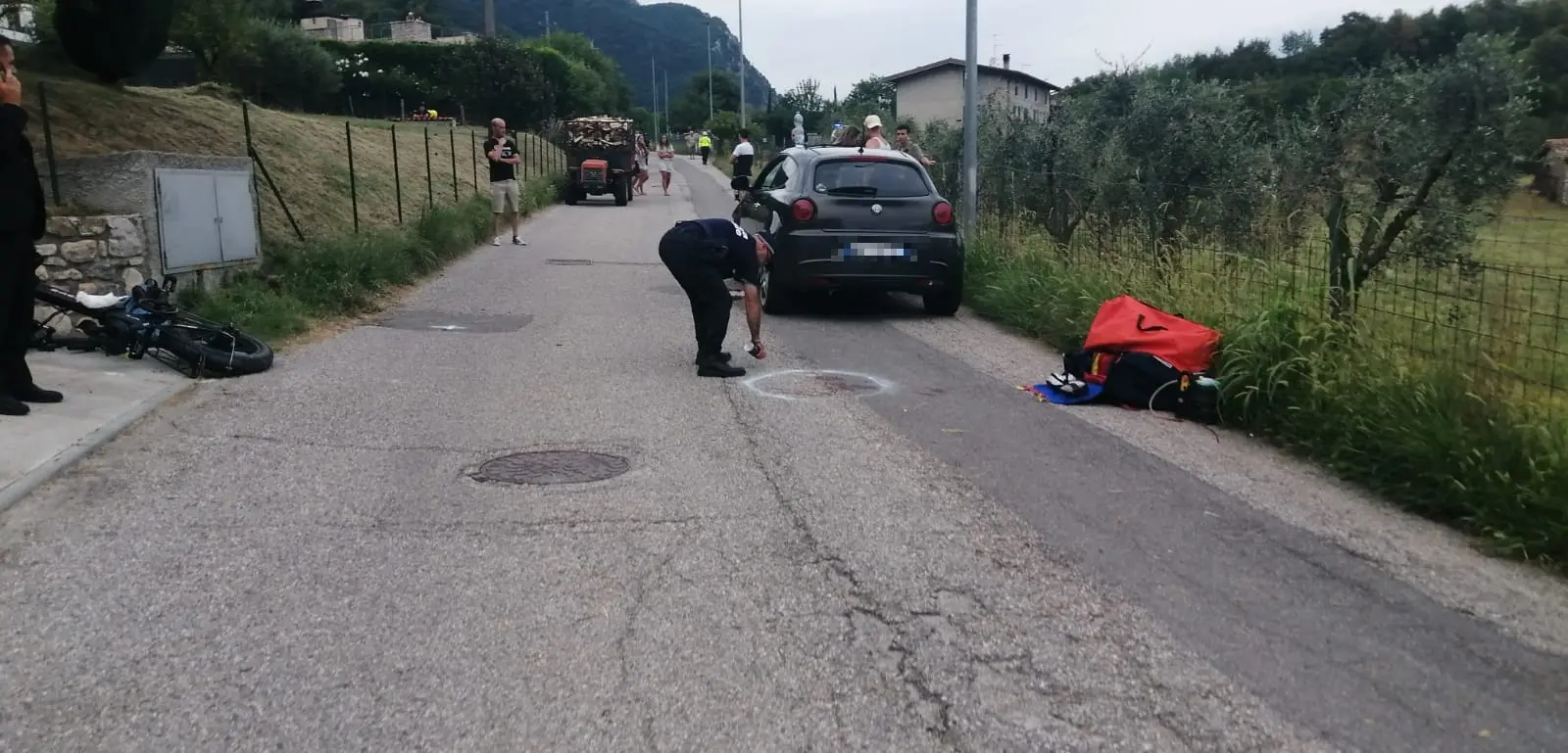 L'incidente a Gargnano