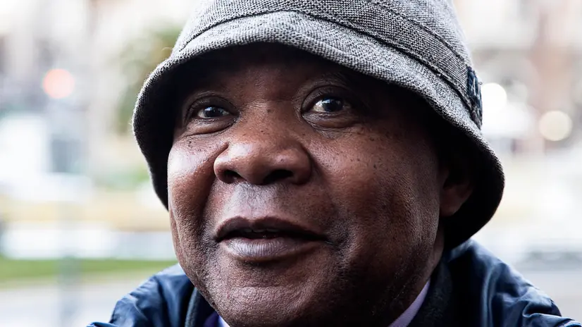 Patrick Lumumba arrivano in Cassazione per la sentenza sul ricorso per la condanna ad Amanda Knox per calunnia nei confronti di Patrick Lumumba nel processo dell'omicidio di Meredith Kercher, Roma, 23 gennaio 2025. ANSA/ANGELO CARCONI