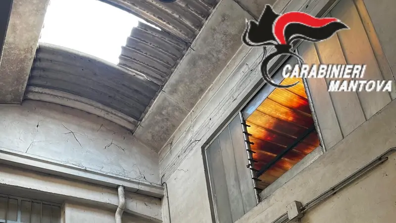 Il luogo dell'incidente - Foto Carabinieri Mantova