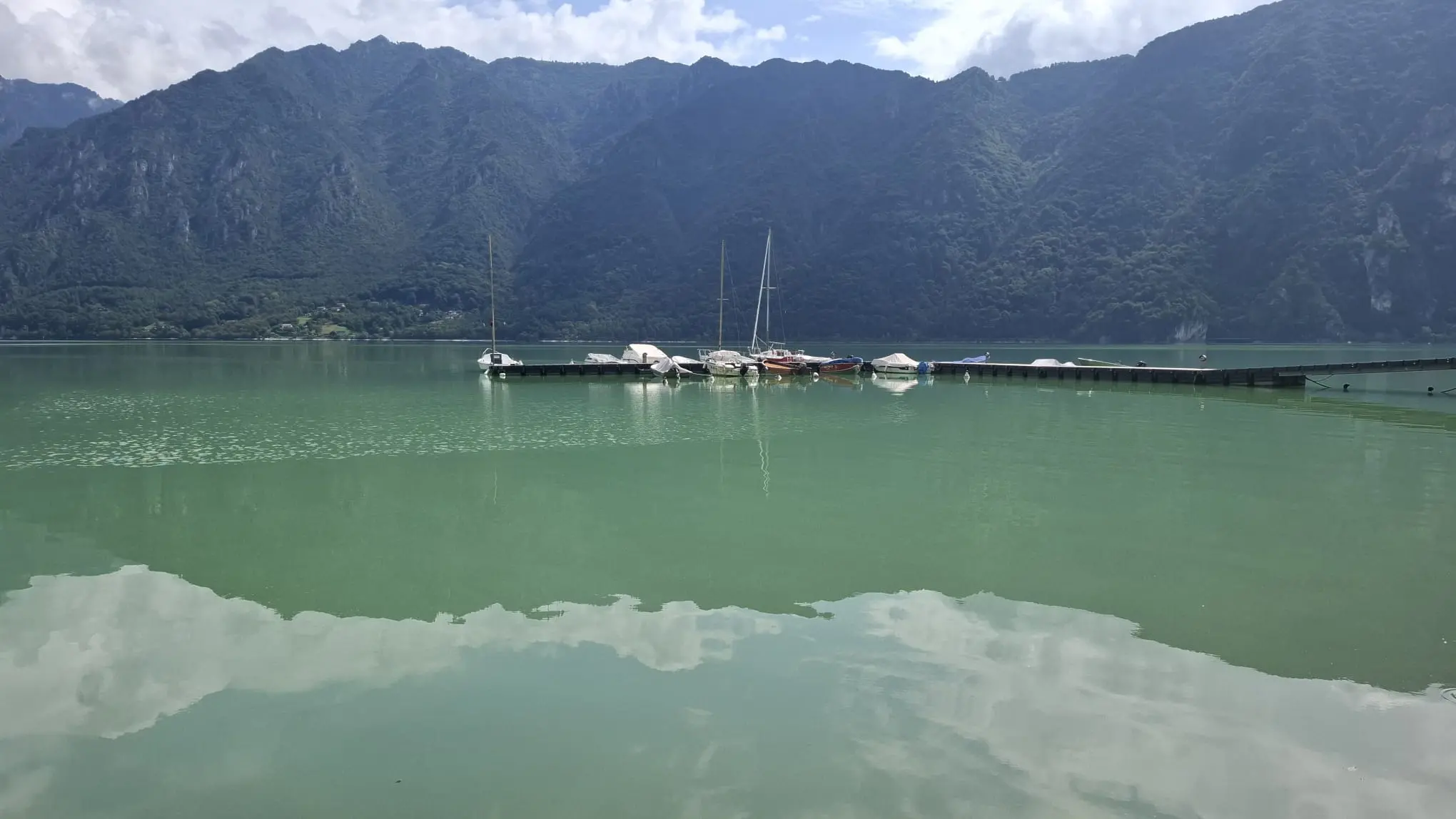 Il lago d'Idro si tinge di verde