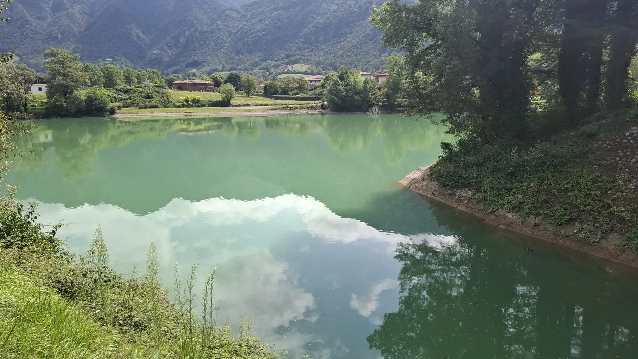 Il lago d'Idro si tinge di verde