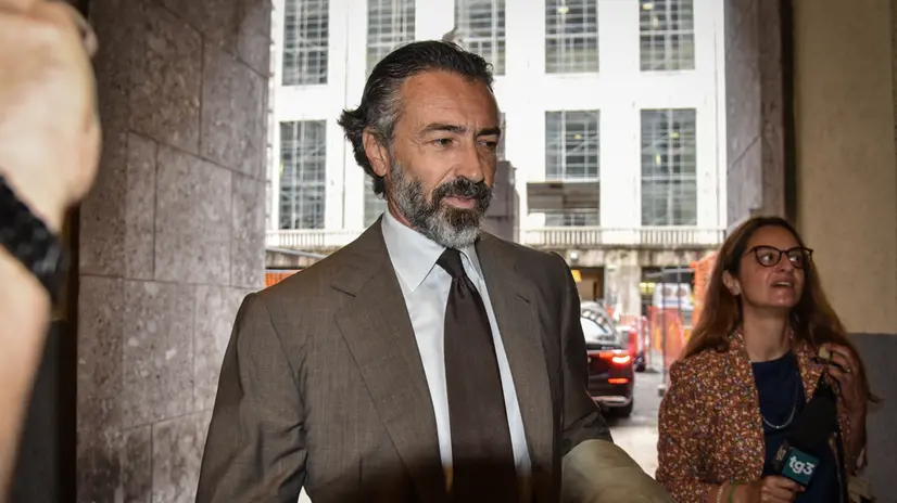 L’immobiliarista Manfredi Catella arriva al Tribunale del Riesame, Milano 20 Agosto 2025 ANSA/MATTEO CORNER