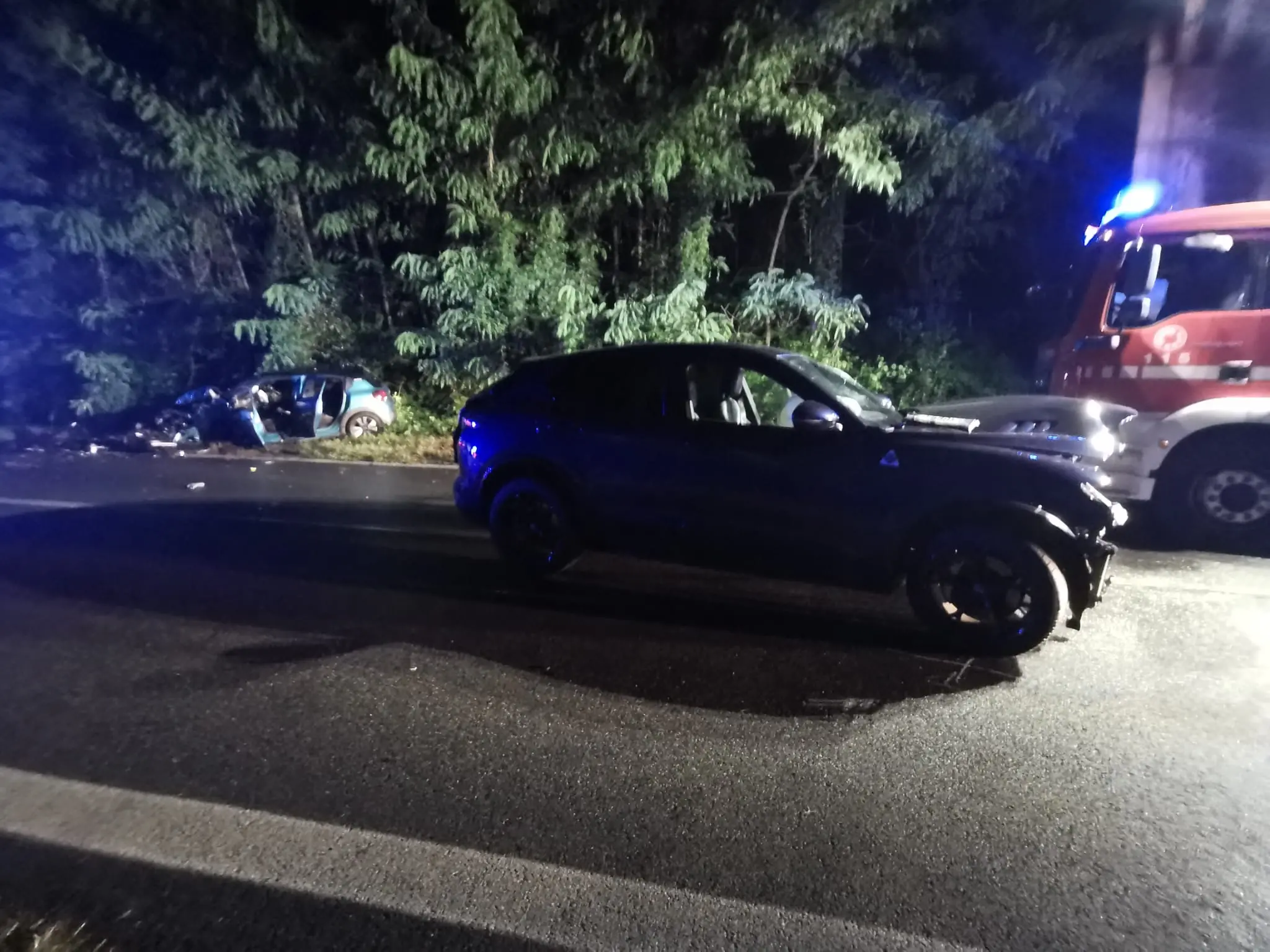 L'incidente frontale a Darfo