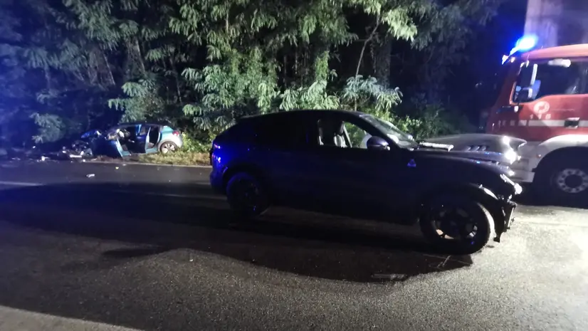L'incidente frontale a Darfo