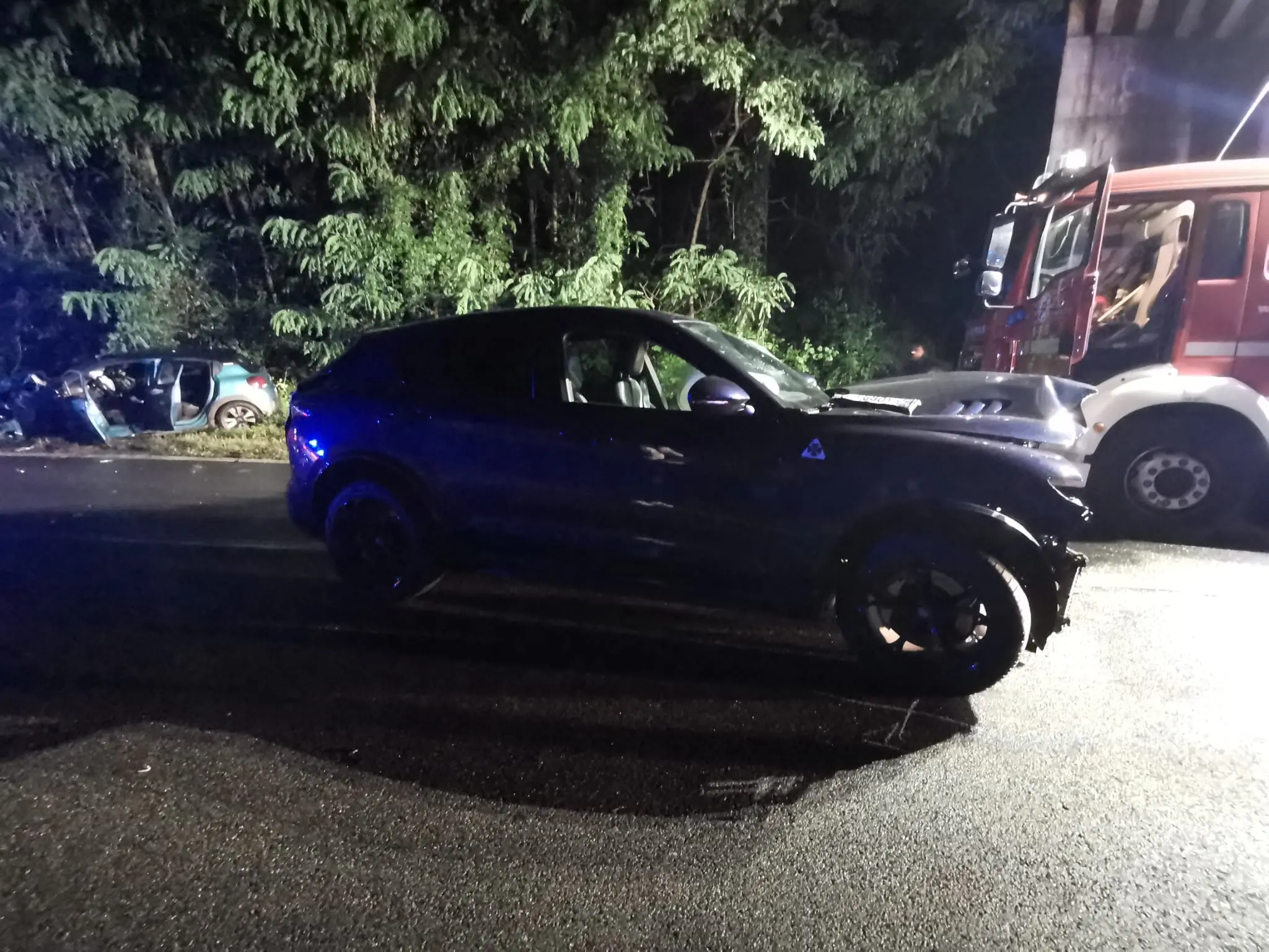 L'incidente frontale a Darfo