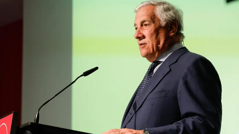 Italy's Minister for Foreign Affairs Antonio Tajani at Kursaal Bern during the Swiss Ambassadors annual conference, Switzerland, 19 August 2025. ANSA/GIUSEPPE LAMI