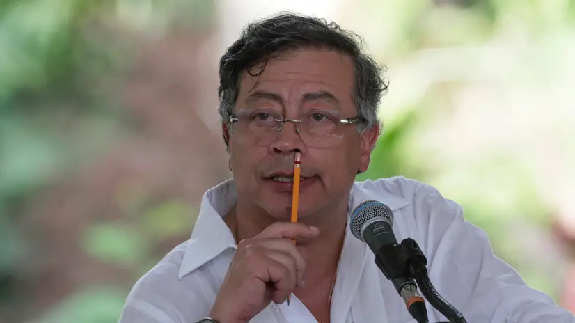 epa12271536 Colombian President Gustavo Petro speaks during a ceremony at Quinta de San Pedro Alejandrino as part of the commemoration of the 500th anniversary of the founding of Santa Marta, Colombia, 29 July 2025. Petro described Spanish conquistadors, such as Rodrigo de Bastidas, who founded the city 500 years ago, as 'genocidal,' stating that the event should not be celebrated as a heroic feat but rather as the beginning of massacres. EPA/Carlos Ortega