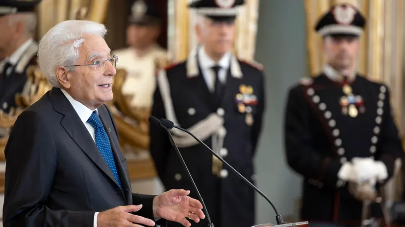 Roma - Il Presidente Sergio Mattarella in occasione dell'incontro con una delegazione dell’Assemblea Parlamentare della NATO, nel 70° anniversario di costituzione, oggi 22 luglio 2025 (Foto di Paolo Giandotti - Ufficio per la Stampa e la Comunicazione della Presidenza della Repubblica)
