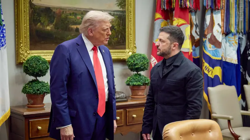 epa12308711 A handout photo made available by the Presidential Press Service shows United States President Donald J Trump (R) meets President of Ukraine Volodymyr Zelensky (L) in the Oval Office of the White House in Washington, DC, USA, 18 August 2025. European Leaders are at the White House in support of President Zelenskyy following President Trump’s meeting with President Vladimir Putin of Russia in Anchorage, Alaska, USA, on August 15, 2025. EPA/PRESIDENTIAL PRESS SERVICE / HANDOUT HANDOUT EDITORIAL USE ONLY/NO SALES
