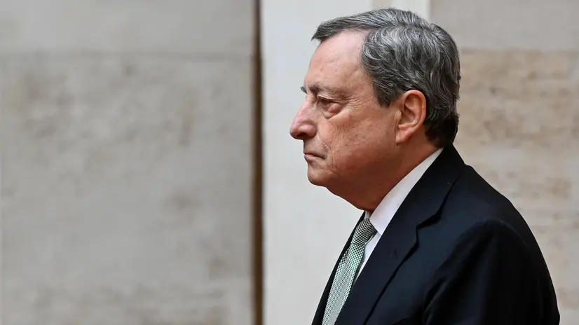 Italian Prime Minister Mario Draghi arrives to welcome Greek Prime Minister Kyriakos Mitsotakis, at the Chigi palace in Rome, Italy, 22 June 2022. ANSA/ETTORE FERRARI