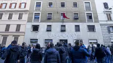Il centro sociale di ultradestra CasaPound a Roma - Foto Ansa © www.giornaledibrescia.it