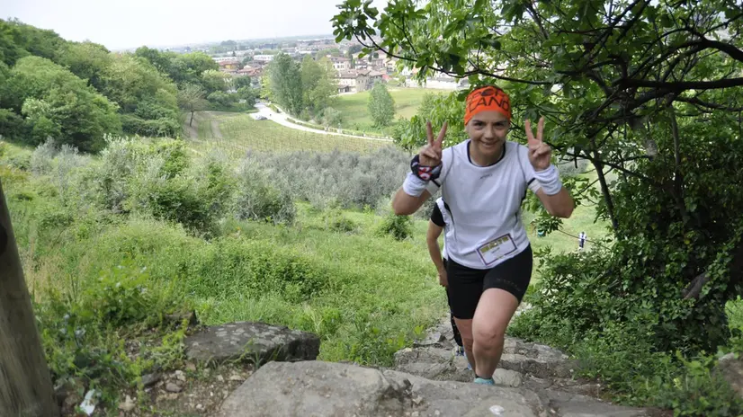 Emanuela Civettini durante un'attività sportiva