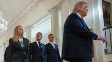 Trump con i leader europei alla Casa Bianca - Foto Ansa © www.giornaledibrescia.it