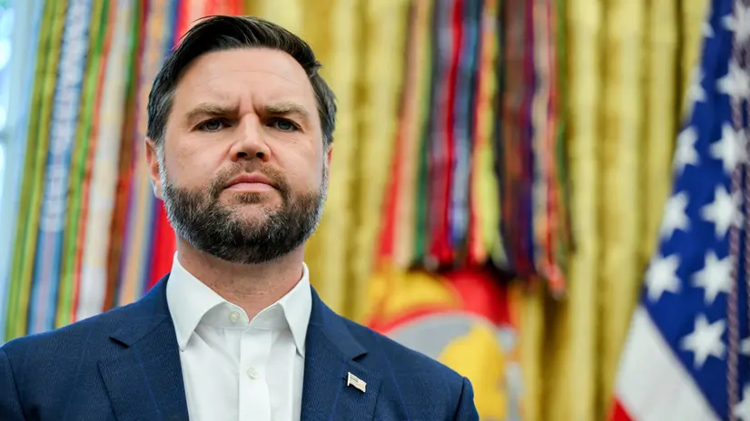 epa12317167 US Vice President JD Vance looks on as President Donald Trump announces the 2026 FIFA World Cup draw will be held at the Kennedy Center in December 2025, in the Oval Office of the White House in Washington, DC, USA, 22 August 2025. The 2026 FIFA World Cup, coming to North America next summer will be the first World Cup with three host countries in the U.S., Canada and Mexico, and it will be the first to feature a 48-team field. EPA/ANNABELLE GORDON / POOL