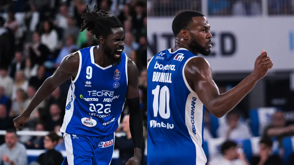 Maurice Ndour e Jason Burnell - Foto New Reporter © www.giornaledibrescia.it