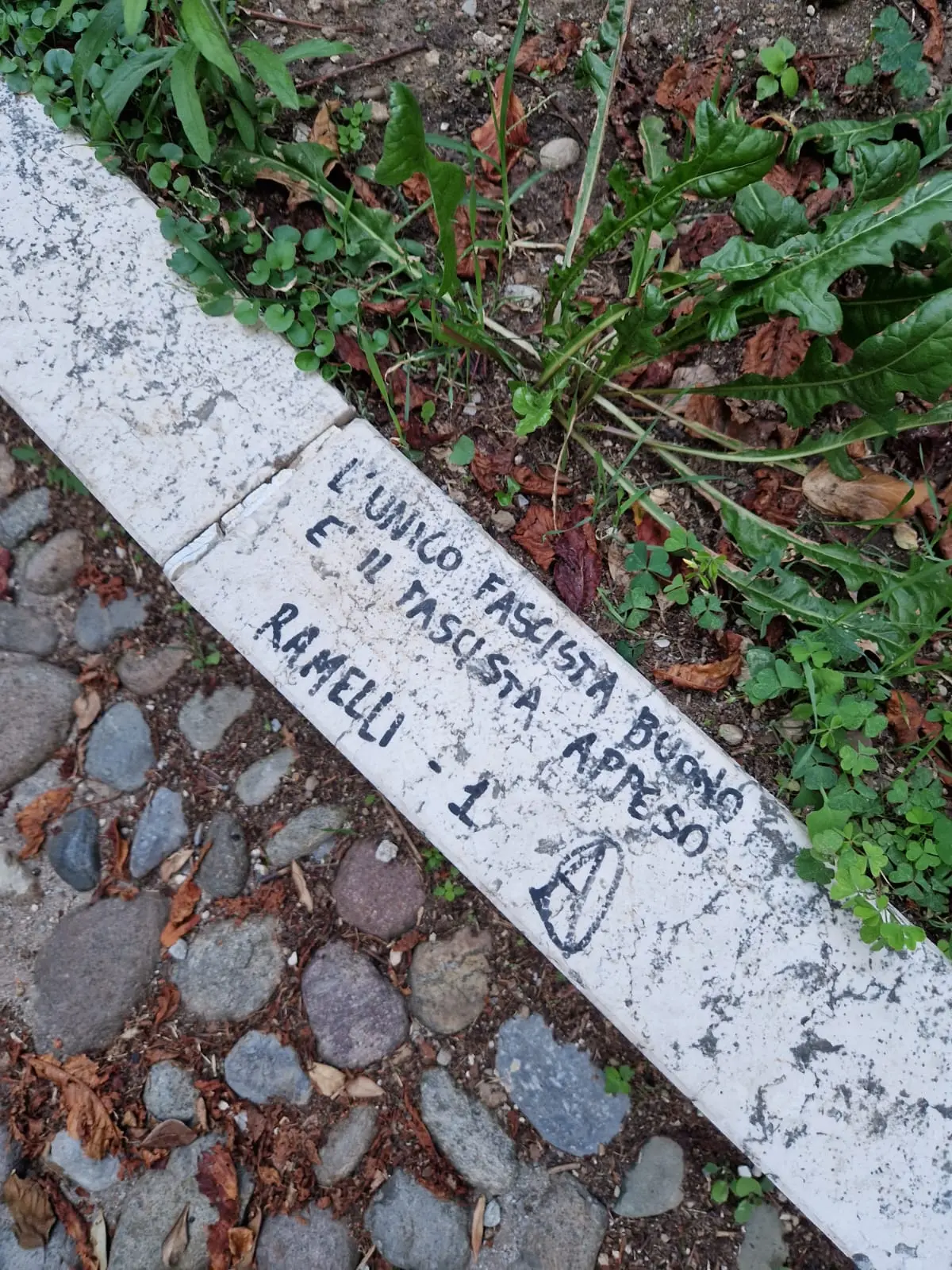 Vandalizzata la formella di Ramelli