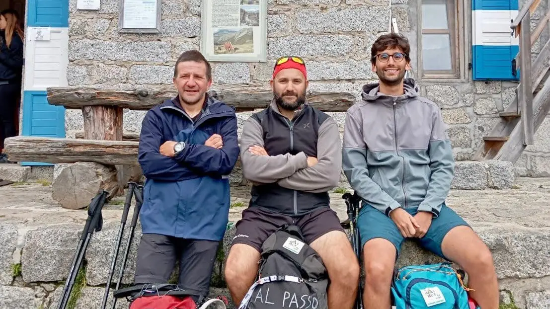 I tre camminatori che hanno mappato il cammino