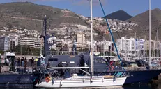 epa10507215 One of two boats intercepted by Spanish authorities arrives at a port in Santa Cruz de Tenerife, Canary Islands, Spain, 07 March 2023. The two boats were intercepted at sea on 06 March with hundreds of kilograms of cocaine on board, during a joint operation held by the Spanish National Police, the Civil Guard and the Customs Surveillance Service. EPA/Miguel Barreto