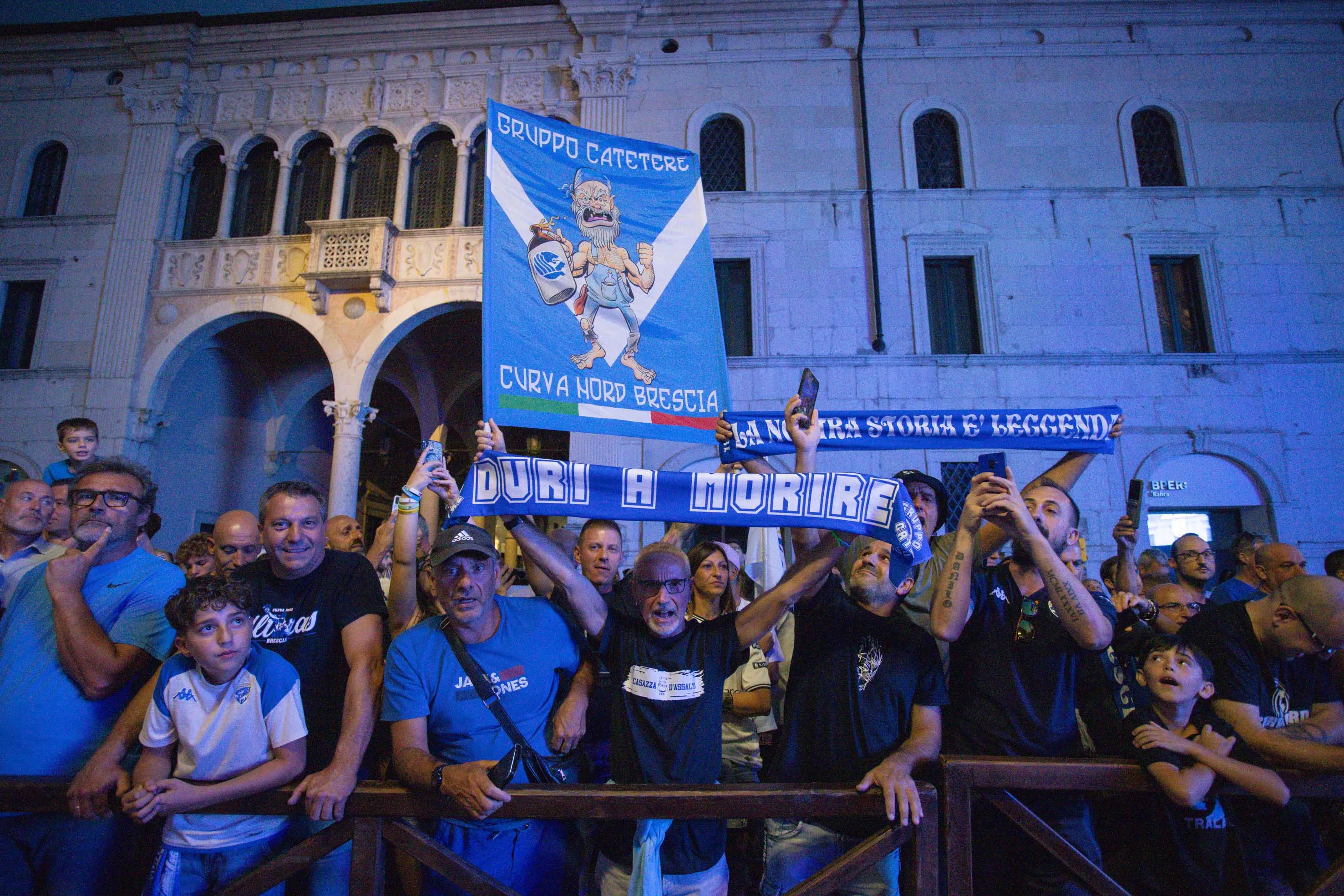 La presentazione dell'Union Brescia in piazza Loggia
