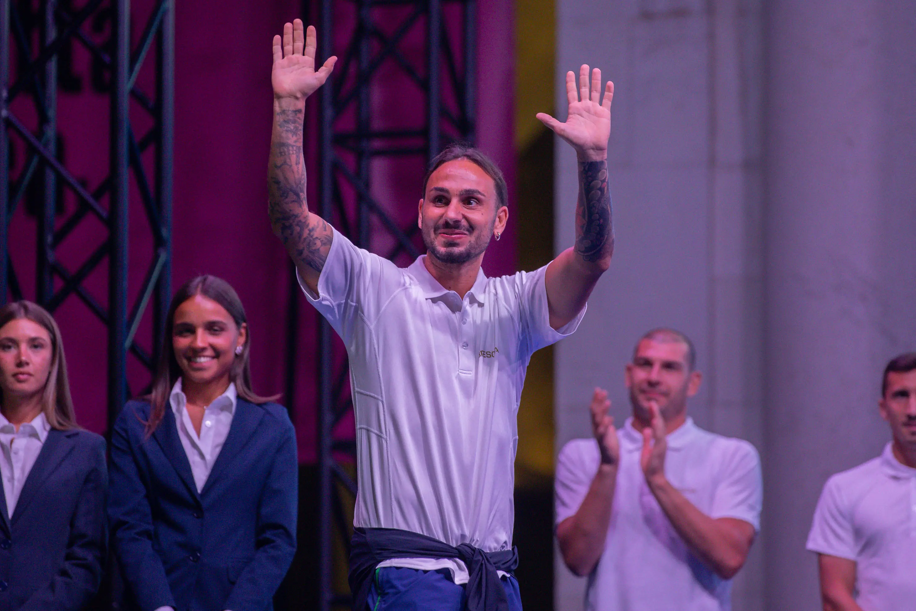 La presentazione dell'Union Brescia in piazza Loggia