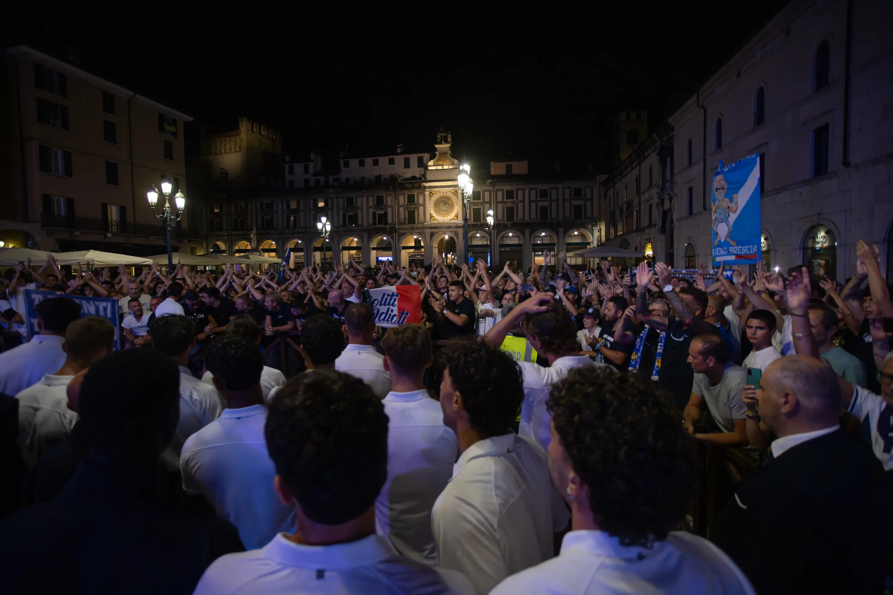 La presentazione dell'Union Brescia in piazza Loggia