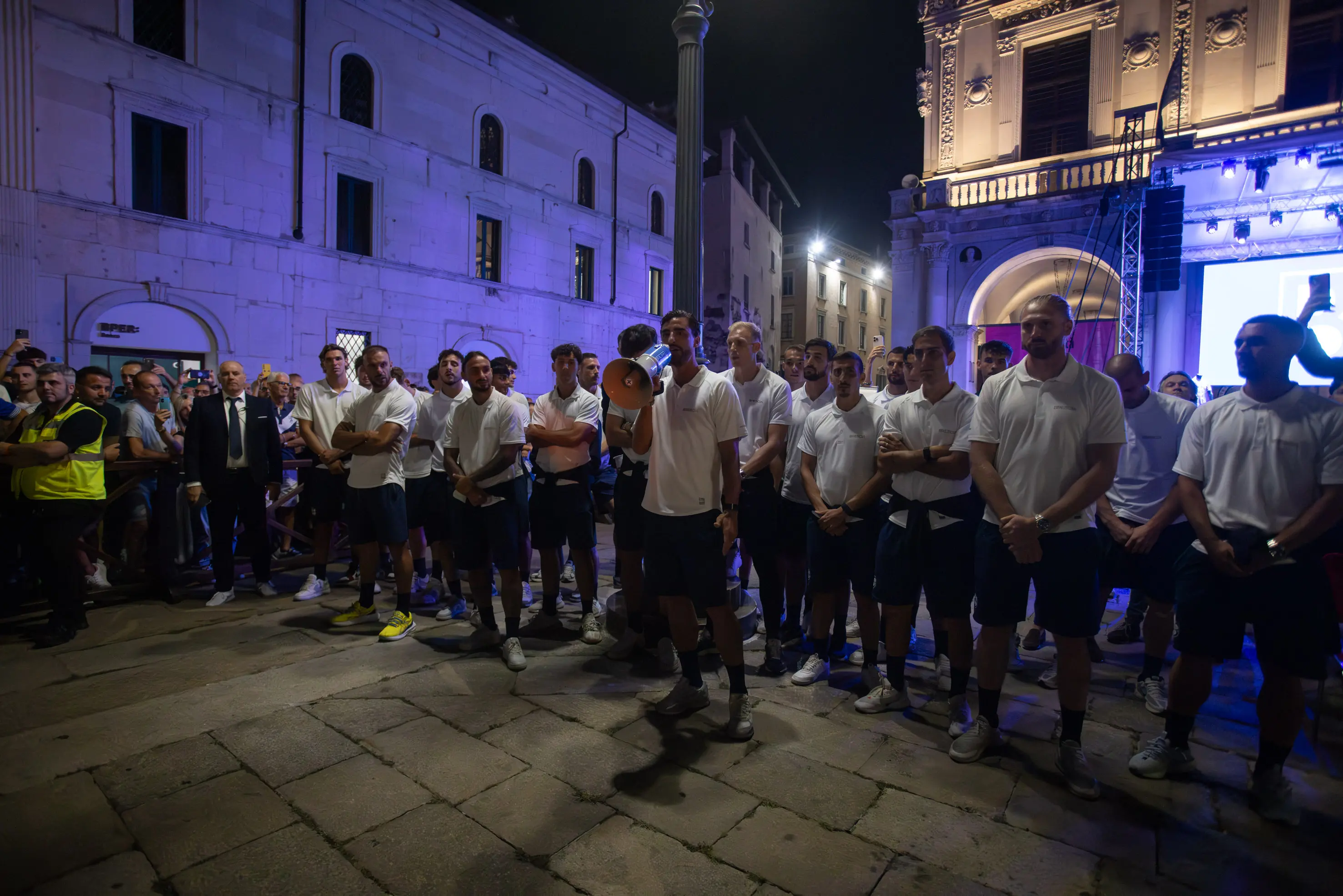La presentazione dell'Union Brescia in piazza Loggia