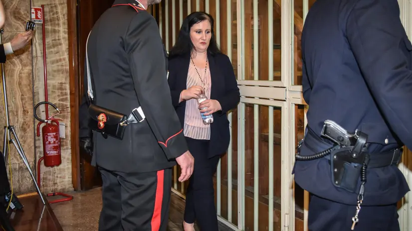L’arrivo di Alessia Pifferi all’udienza processo Pifferi, Milano 13 Maggio 2024 ANSA/MATTEO CORNER