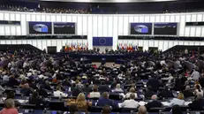 epa12228703 Members of the European Parliament attend a vote motion of censure of the Commission at the European Parliament in Strasbourg, France, 10 July 2025. EPA/GUILLAUME HORCAJUELO