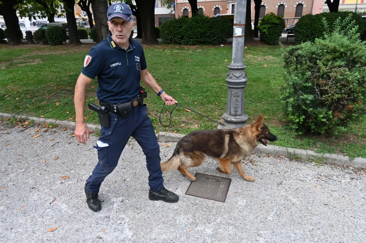 Le Unità cinofile della Polizia locale di Brescia