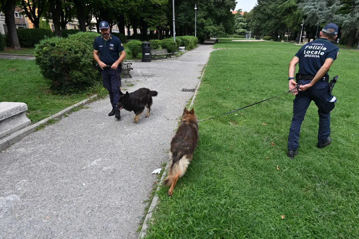 Le Unità cinofile della Polizia locale di Brescia