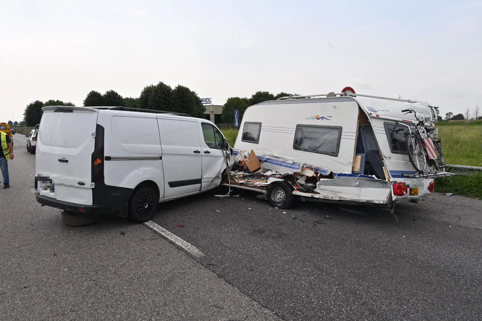L'incidente a Rodengo lungo la Sp 510