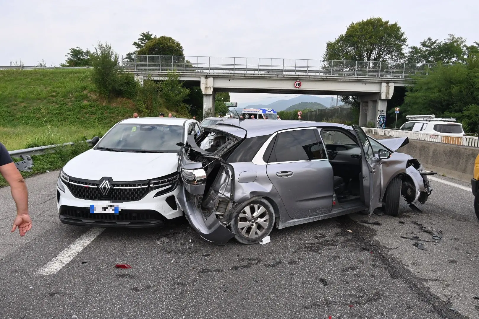 L'incidente a Rodengo lungo la Sp 510