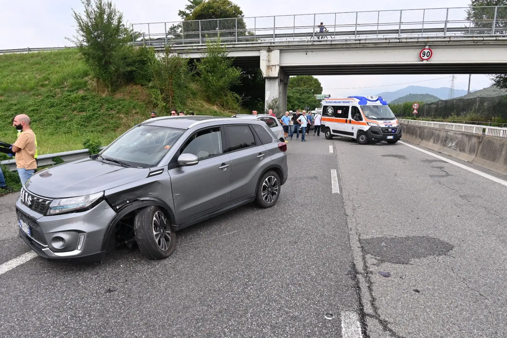 L'incidente a Rodengo lungo la Sp 510