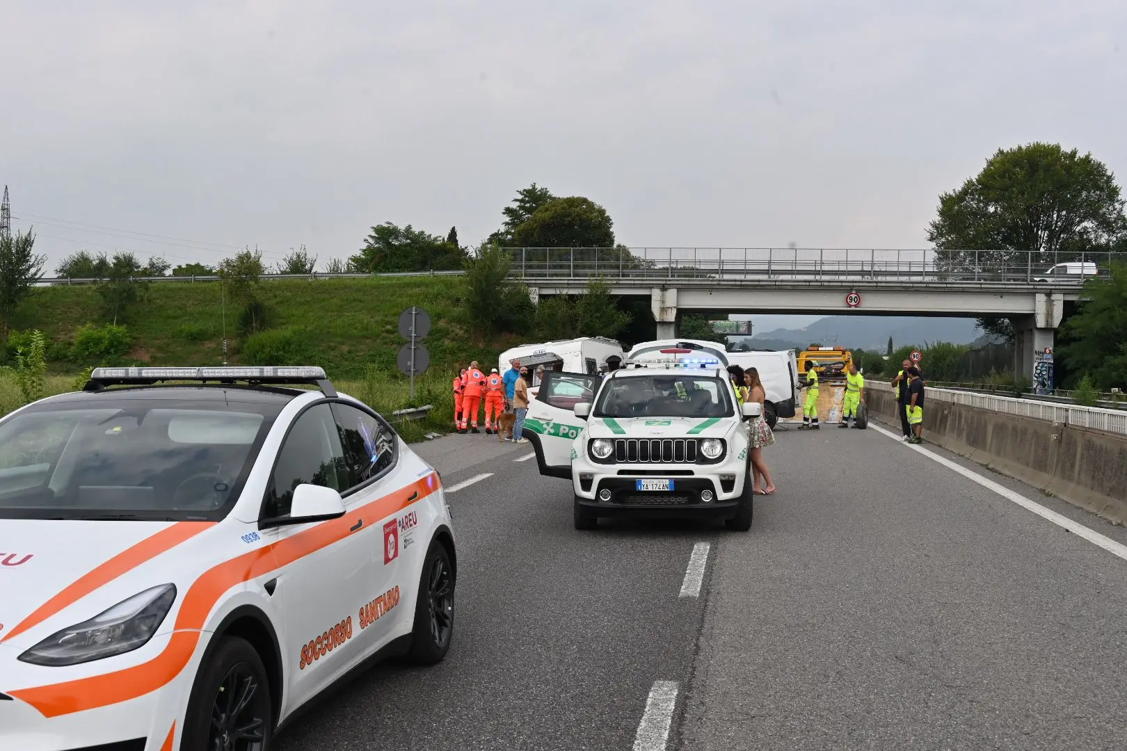 L'incidente a Rodengo lungo la Sp 510