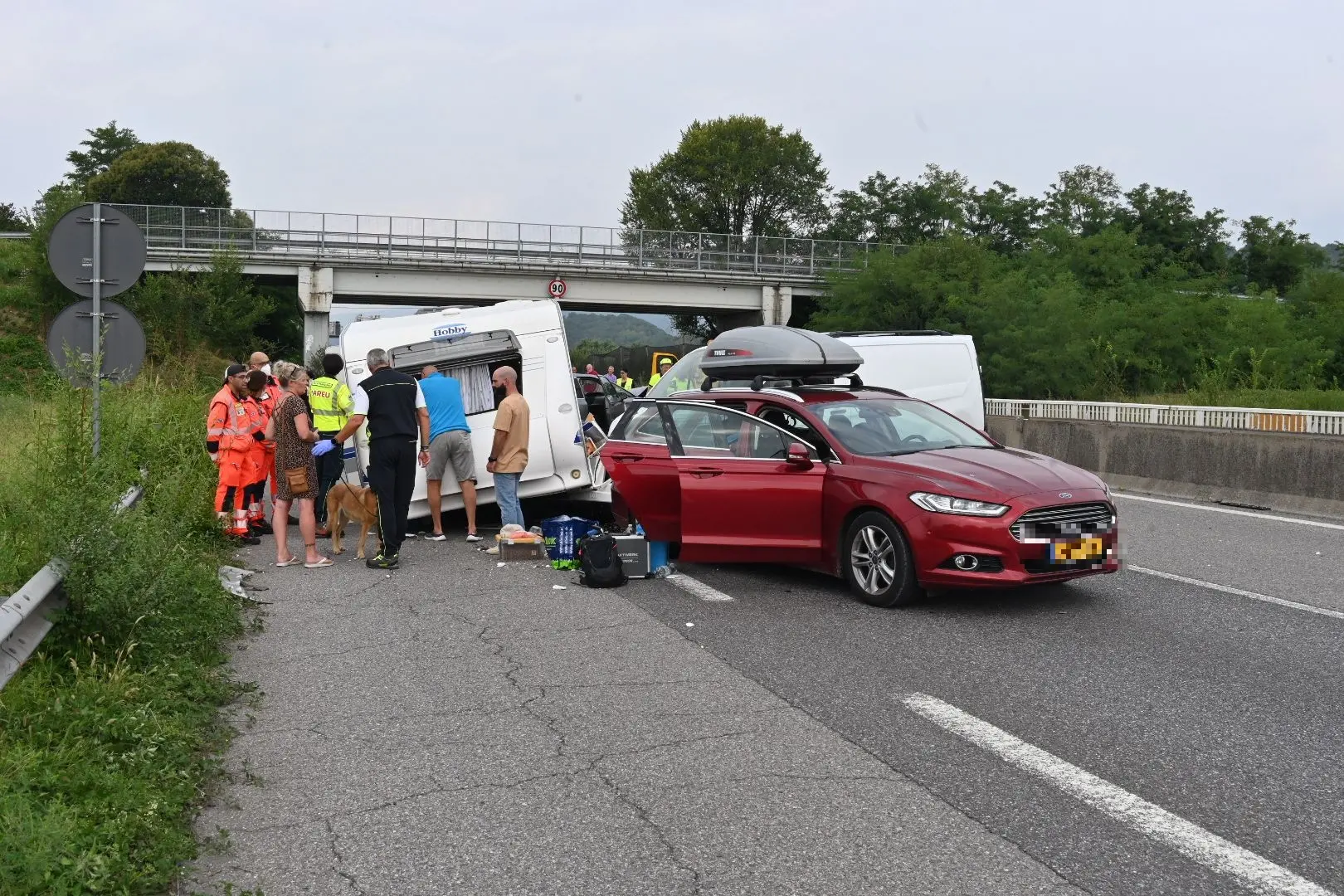 L'incidente a Rodengo lungo la Sp 510