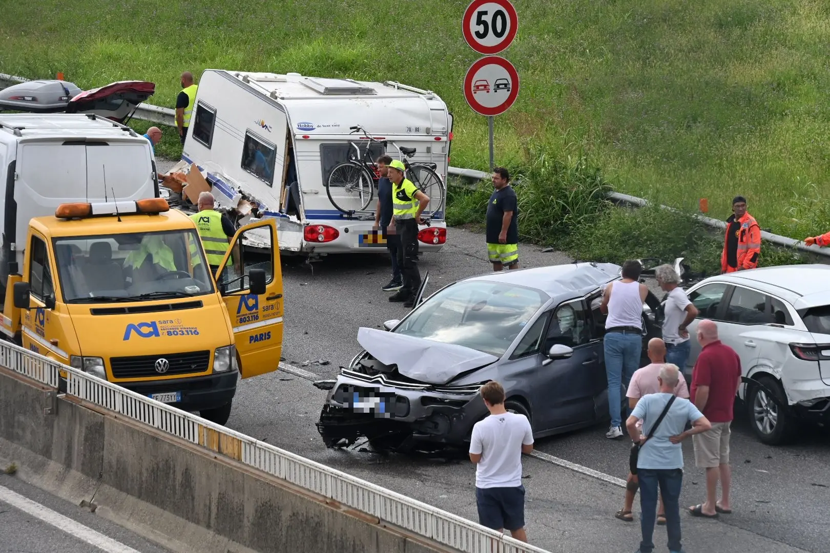 L'incidente a Rodengo lungo la Sp 510