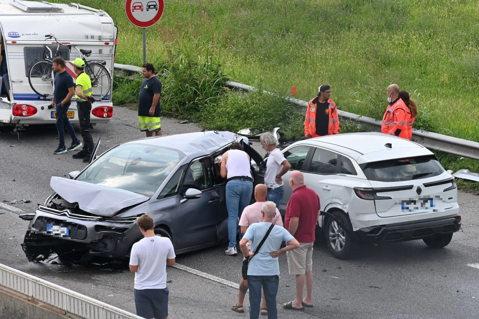 L'incidente a Rodengo lungo la Sp 510