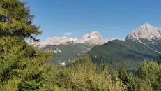 Dolomiti, a sinistra il gruppo di vette con la Cima Falkner