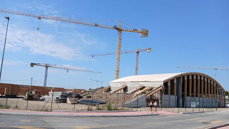 Il cantiere del polo scolastico di Ghedi - © www.giornaledibrescia.it