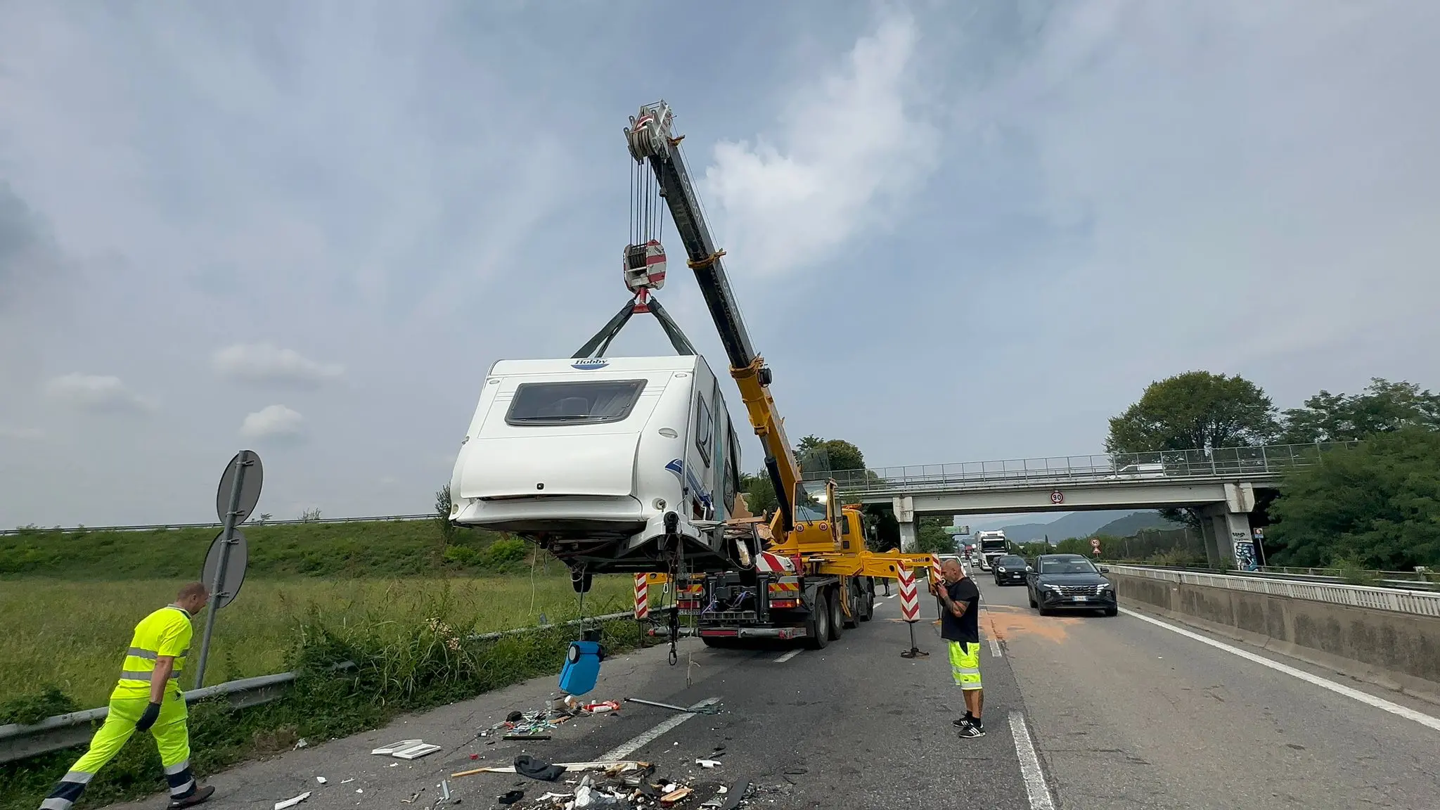 L'incidente a Rodengo lungo la Sp 510