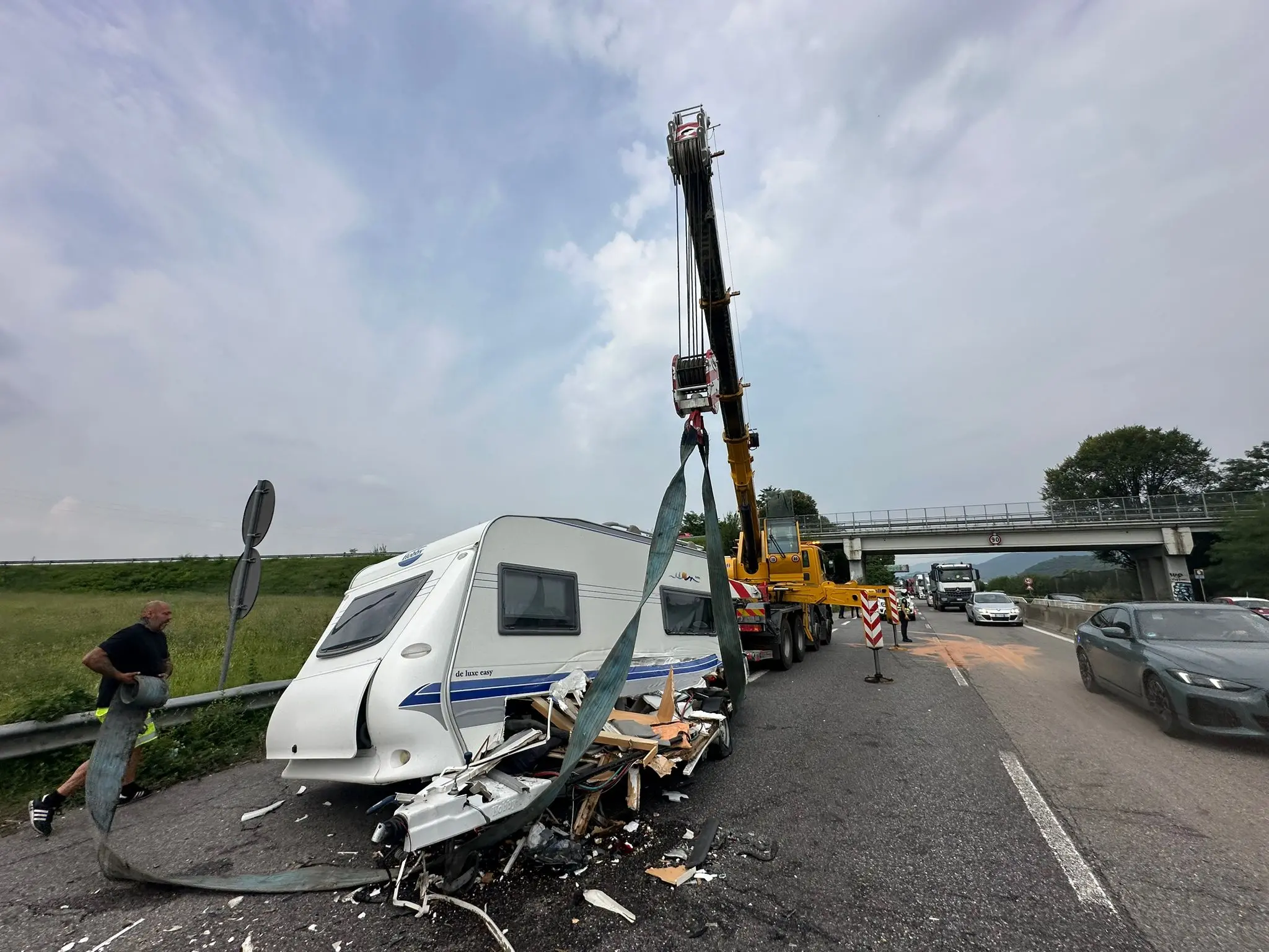 L'incidente a Rodengo lungo la Sp 510