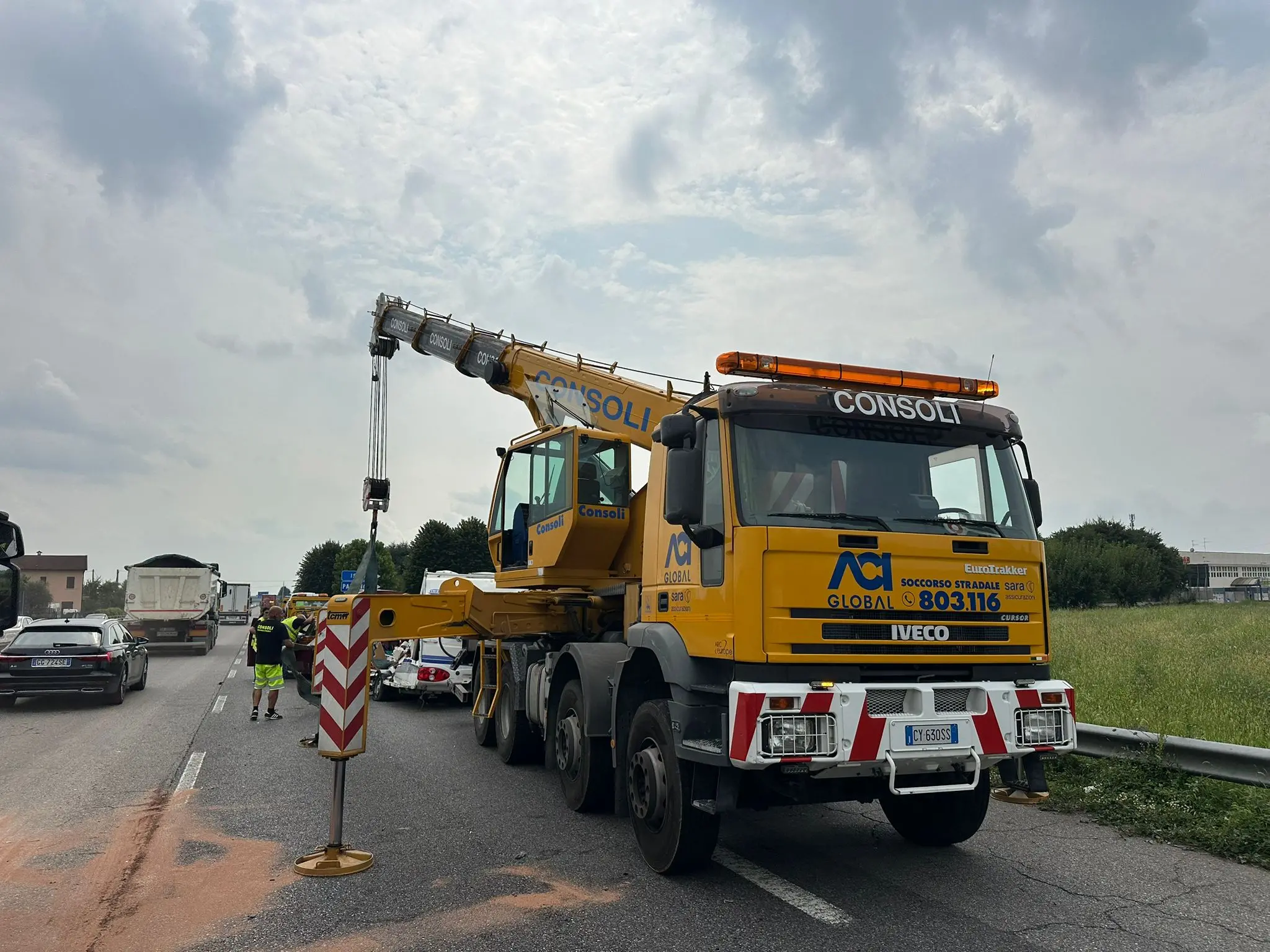 L'incidente a Rodengo lungo la Sp 510