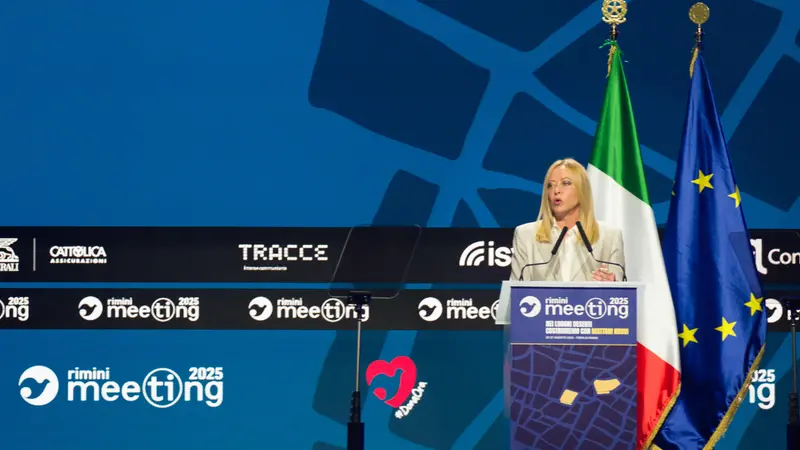 Giorgia Meloni alla 46esima edizione del Meeting per l'amicizia fra popoli