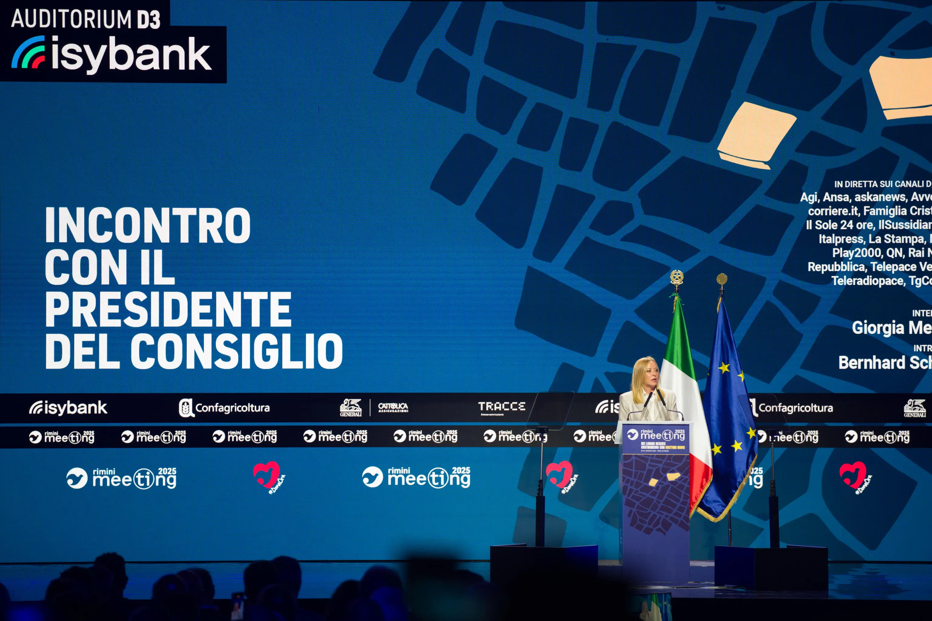 Giorgia Meloni alla 46esima edizione del Meeting per l'amicizia fra popoli