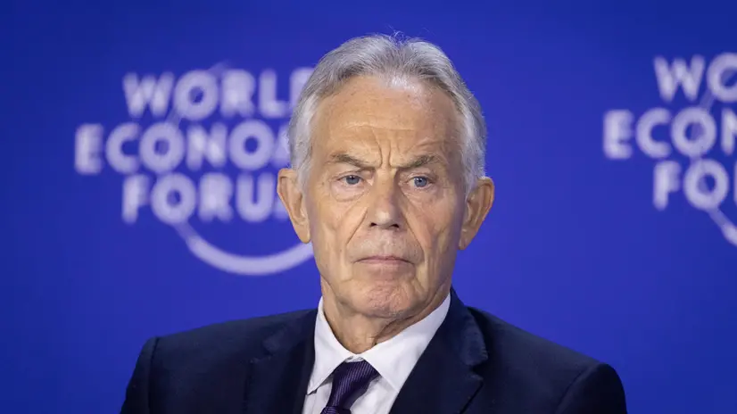 epa12194080 Sir Tony Blair, former Prime Minister of the United Kingdom and Executive Chairman of the Tony Blair Institute for Global Change, participates in a session at the World Economic Forum Annual Meeting of the New Champions in Tianjin, China, 24 June 2025. The event runs from 24 to 26 June 2025. EPA/JESSICA LEE