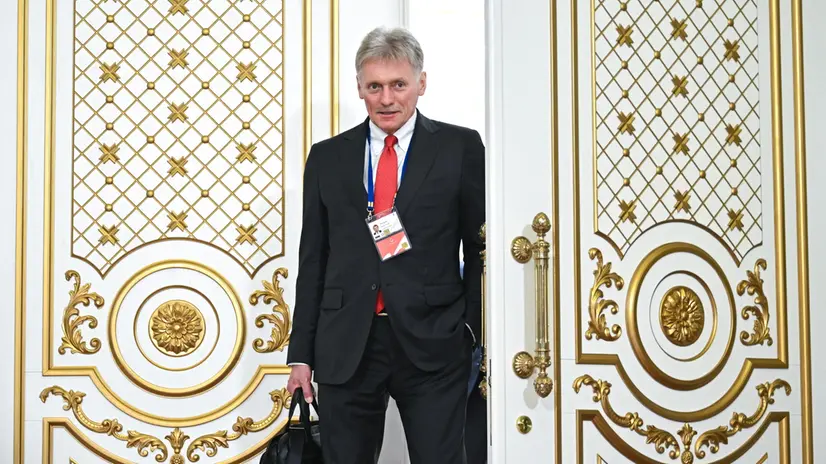epa12201444 Kremlin spokesman Dmitry Peskov attends a meeting in an expanded composition of the Supreme Eurasian Economic Council within the framework of the Eurasian Economic Union summit in Minsk, Belarus, 27 June 2025. EPA/SERGEI BOBYLEV / SPUTNIK / KREMLIN POOL