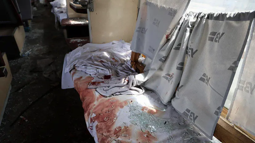 epa12194703 A handout photo made available by the Dnipropetrovsk Regional Military Administration shows a damaged passenger train following Russian shelling in the city of Dnipro, Ukraine, 24 June 2025. At least 11 people died and 153 were injured in Dnipro and the Dnipropetrovsk area after the Russian rocket attack in the region, where a dormitory, gymnasium, administration building, and a passenger train were damaged, according to the head of the Dnipropetrovsk Regional Military Administration, Sergii Lysak. EPA/Dnipropetrovsk Regional Military Administration handout HANDOUT HANDOUT EDITORIAL USE ONLY/NO SALES